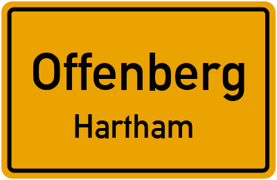 Ortsschild Offenberg Hartham