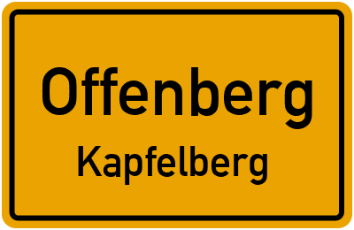 Straßenverzeichnis Offenberg Kapfelberg