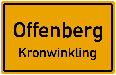 Ortsschild Offenberg Kronwinkling