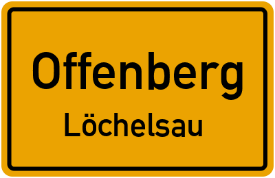 Ortsschild Offenberg Löchelsau
