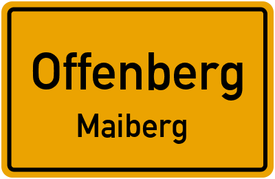 Ortsschild Offenberg Maiberg