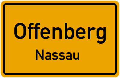 Ortsschild Offenberg Nassau