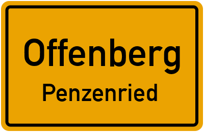 Ortsschild Offenberg Penzenried