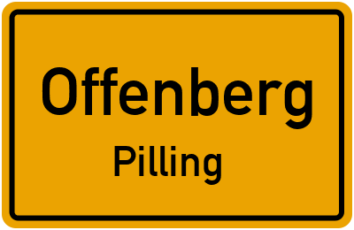 Ortsschild Offenberg Pilling
