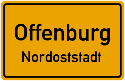Ortsschild Offenburg Nordoststadt