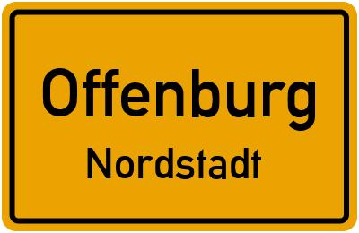 Ortsschild Offenburg Nordstadt