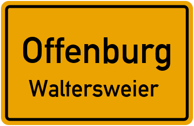 Ortsschild Offenburg Waltersweier