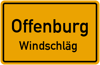 Ortsschild Offenburg Windschläg
