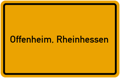 Ortsschild von Gemeinde Offenheim, Rheinhessen in Rheinland-Pfalz