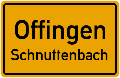 Ortsschild Offingen Schnuttenbach