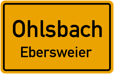 Straßenverzeichnis Ohlsbach Ebersweier