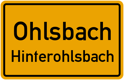 Straßenverzeichnis Ohlsbach Hinterohlsbach