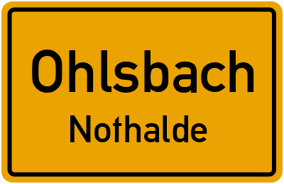 Straßenverzeichnis Ohlsbach Nothalde