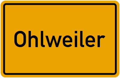 Ortsschild von Gemeinde Ohlweiler in Rheinland-Pfalz