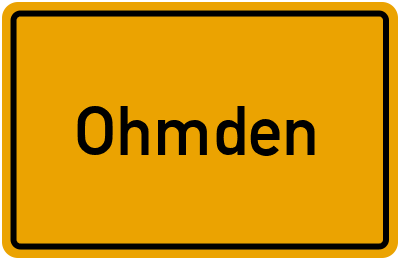 Ortsschild von Gemeinde Ohmden in Baden-Württemberg