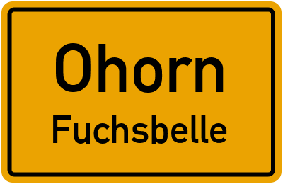 Straßenverzeichnis Ohorn Fuchsbelle
