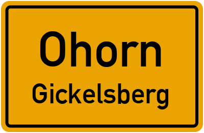 Straßenverzeichnis Ohorn Gickelsberg