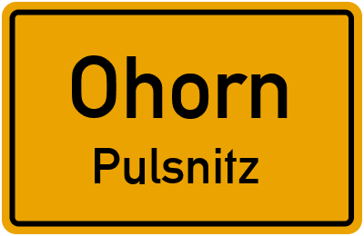 Straßenverzeichnis Ohorn Pulsnitz