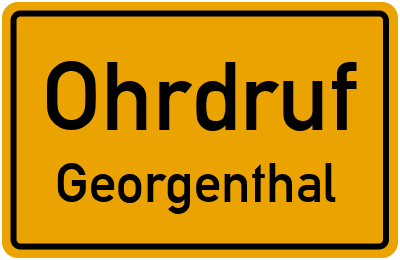 Straßenverzeichnis Ohrdruf Georgenthal