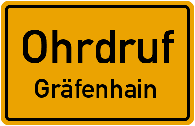 Straßenverzeichnis Ohrdruf Gräfenhain