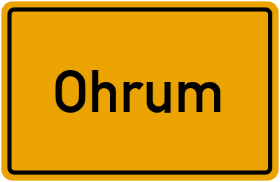 Ortsschild von Ohrum in Niedersachsen