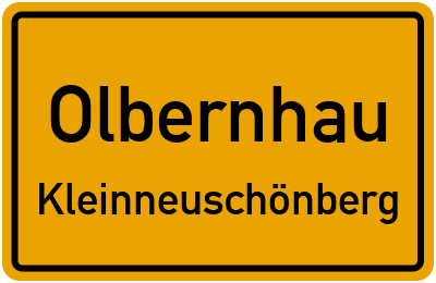 Straßenverzeichnis Olbernhau Kleinneuschönberg