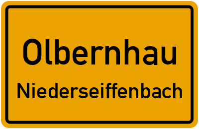 Straßenverzeichnis Olbernhau Niederseiffenbach