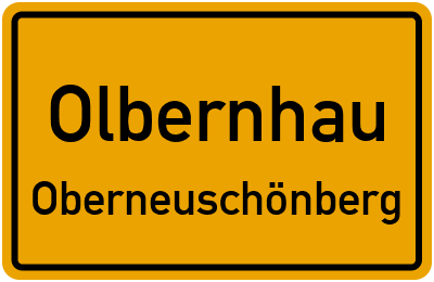 Straßenverzeichnis Olbernhau Oberneuschönberg