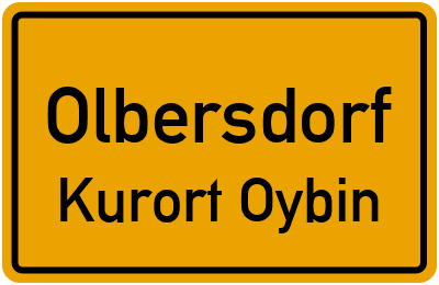 Straßenverzeichnis Olbersdorf Kurort Oybin