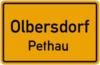 Straßenverzeichnis Olbersdorf Pethau