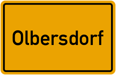 Ortsschild von Gemeinde Olbersdorf in Sachsen