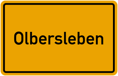 Ortsschild von Gemeinde Olbersleben in Thüringen