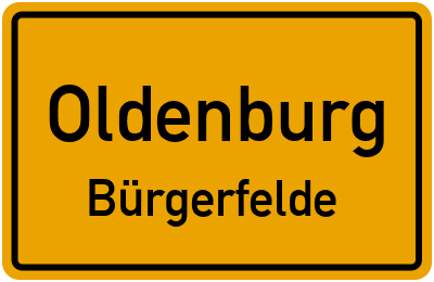 Ortsschild Oldenburg Bürgerfelde