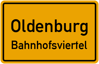Straßenverzeichnis Oldenburg Bahnhofsviertel