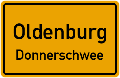 Ortsschild Oldenburg Donnerschwee
