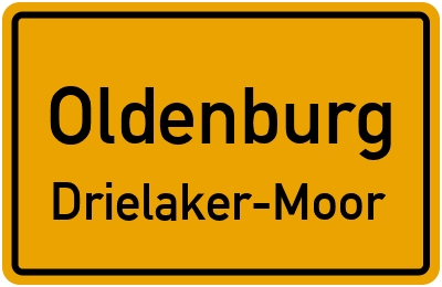 Straßenverzeichnis Oldenburg Drielaker-Moor