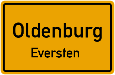 Ortsschild Oldenburg Eversten