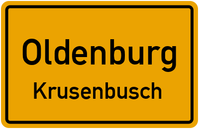 Straßenverzeichnis Oldenburg Krusenbusch