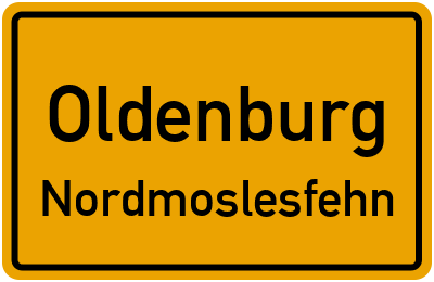 Straßenverzeichnis Oldenburg Nordmoslesfehn