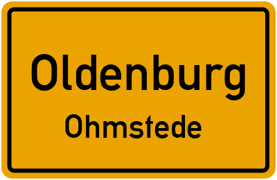 Ortsschild Oldenburg Ohmstede