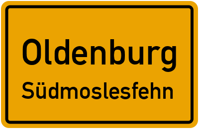 Straßenverzeichnis Oldenburg Südmoslesfehn