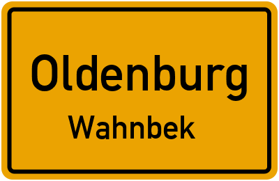 Straßenverzeichnis Oldenburg Wahnbek