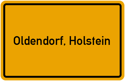 Ortsschild von Gemeinde Oldendorf, Holstein in Schleswig-Holstein