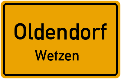 Straßenverzeichnis Oldendorf Wetzen