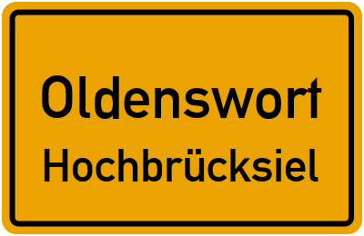 Straßenverzeichnis Oldenswort Hochbrücksiel