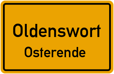 Straßenverzeichnis Oldenswort Osterende