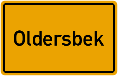 Ortsschild von Gemeinde Oldersbek in Schleswig-Holstein