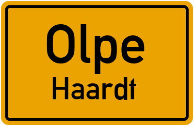 Straßenverzeichnis Olpe Haardt