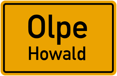 Ortsschild Olpe Howald