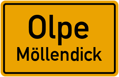 Ortsschild Olpe Möllendick
